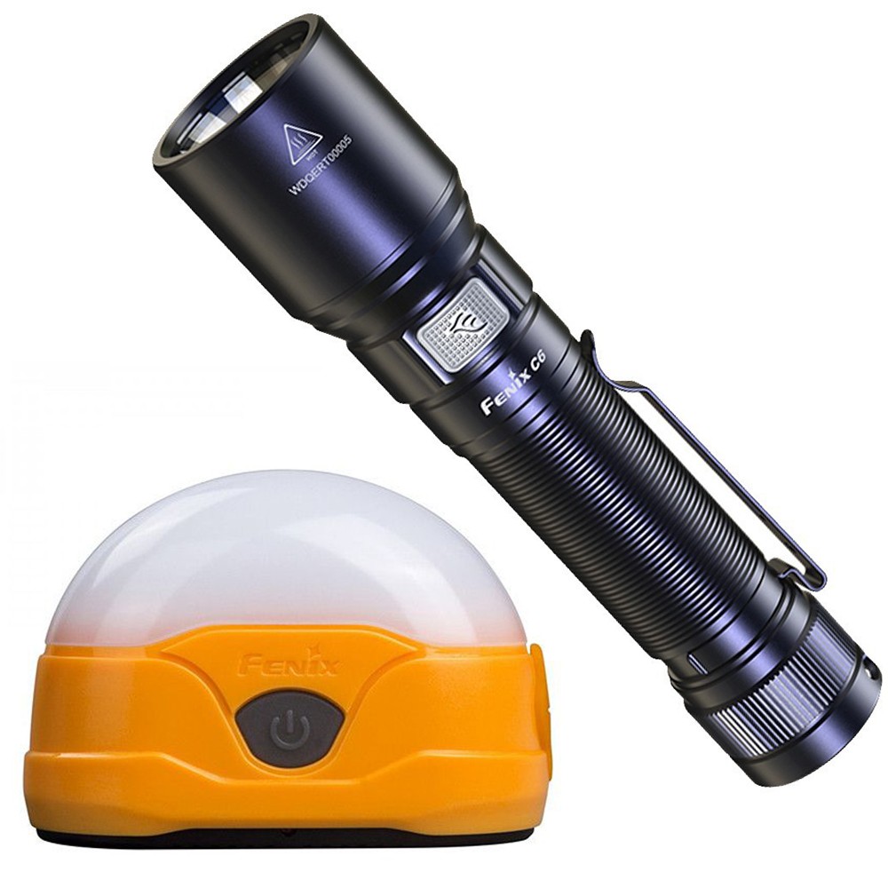 Комплект Fenix Ліхтар C6 V3.0 Luminus SST40 1500 lm + Ліхтар помаранчевий CL20Ror