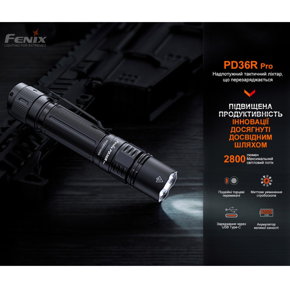 Ліхтар ручний Fenix PD36R Pro RED