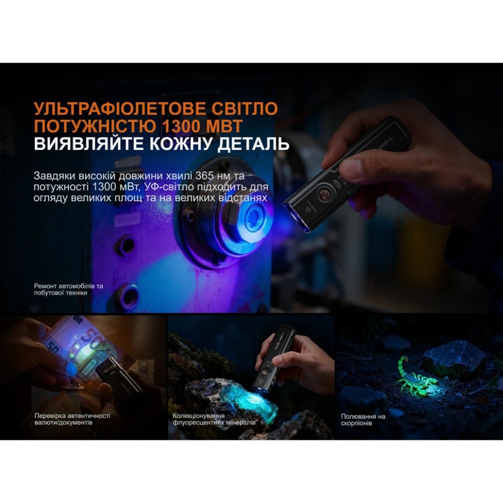 Ліхтар наключний Fenix ​​E06R PRO чорний E06RPROB