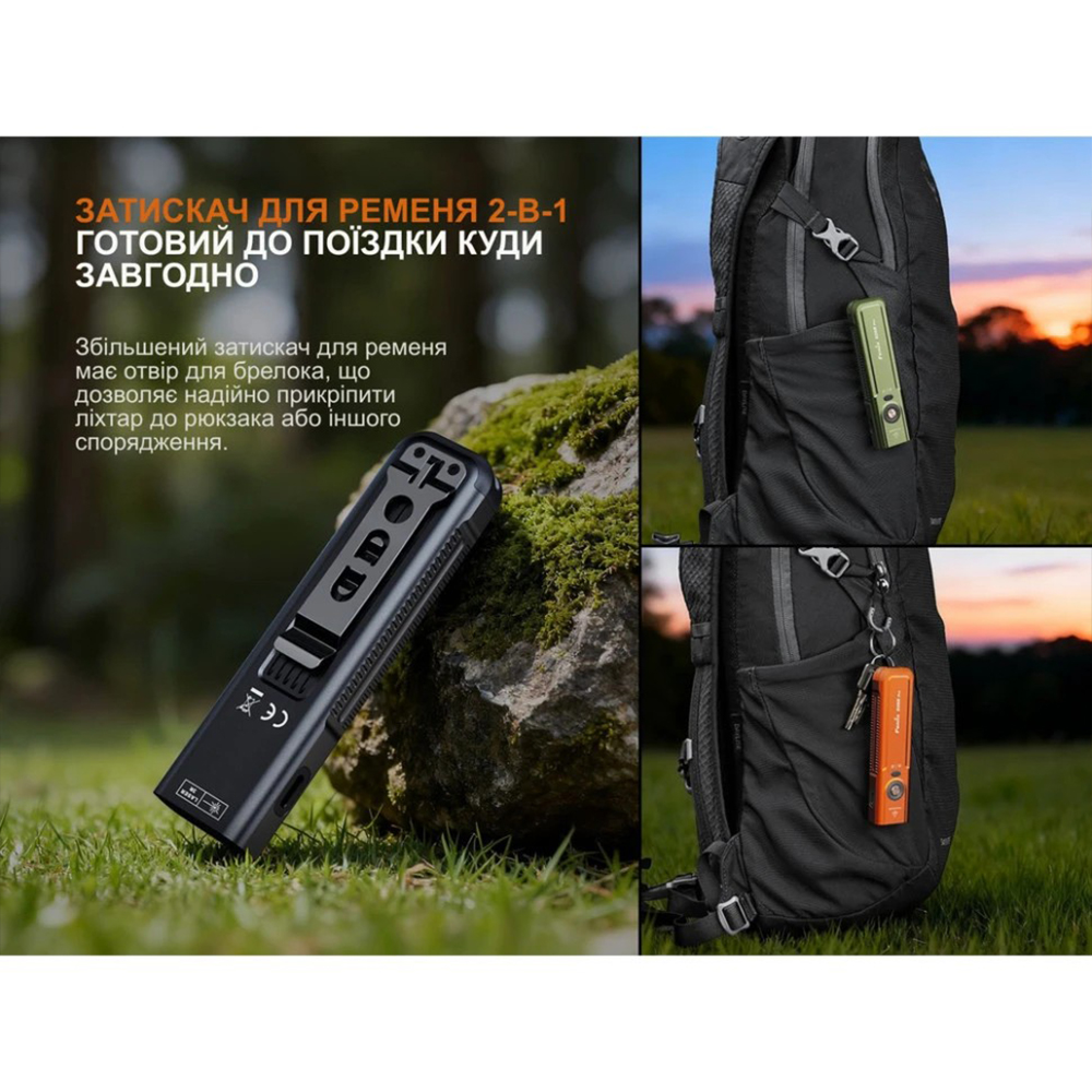 Ліхтар наключний Fenix ​​E06R PRO чорний E06RPROB