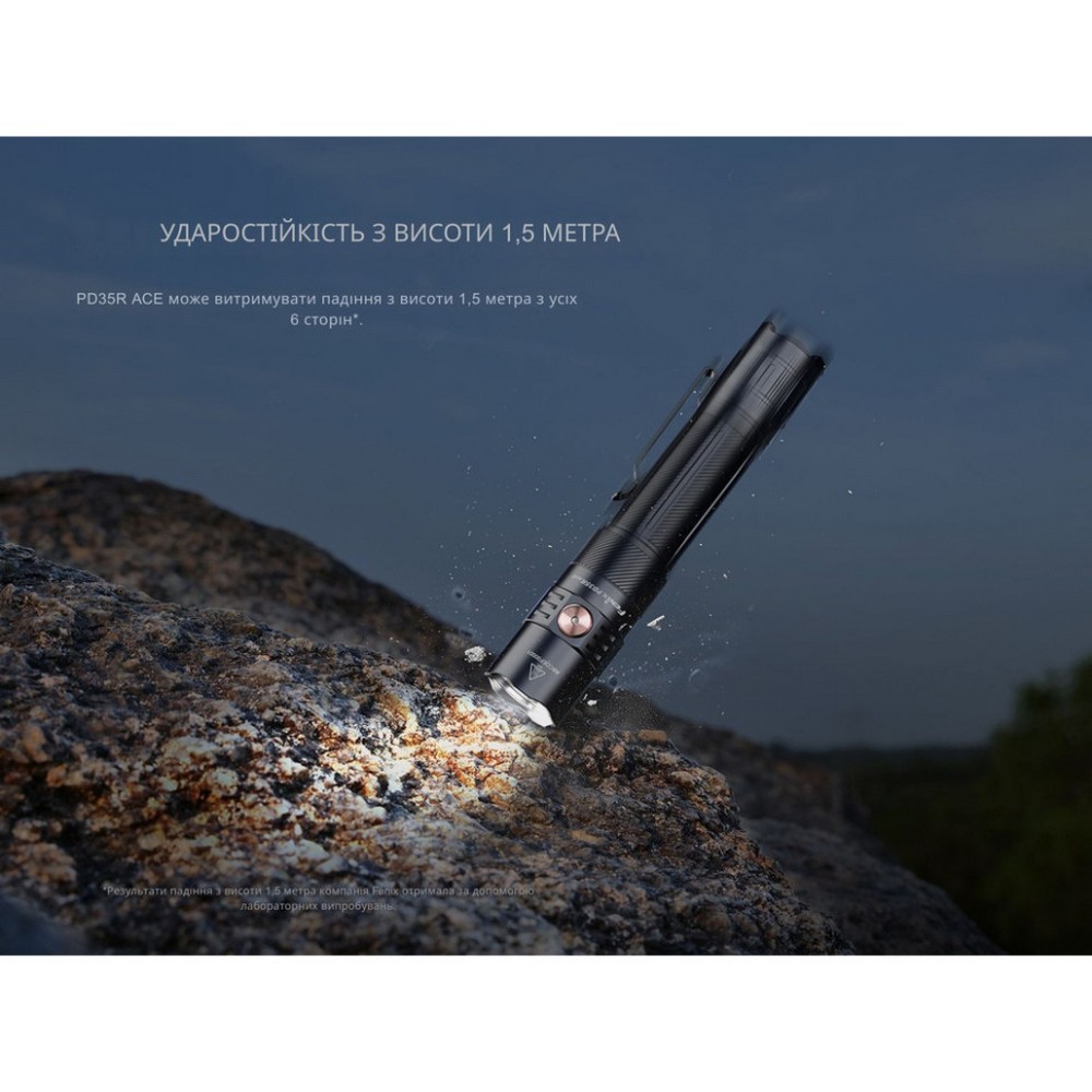Ліхтар тактичний акумуляторний Fenix PD35R + наключний ліхтар CL01